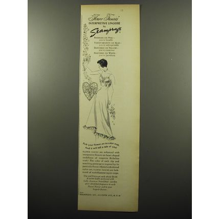 1950 Seamprufe Flower Fancies Lingerie Advertisement