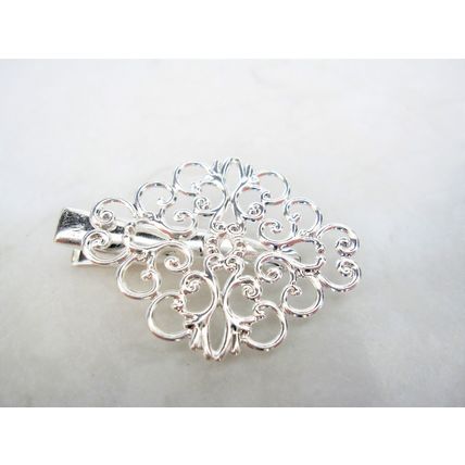 Antique style gold , silver or rose gold filigree alligator hair clip