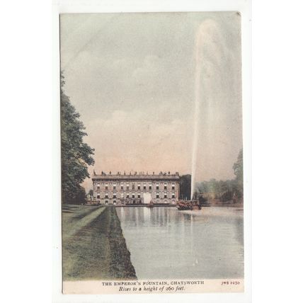 The Emperor's Fountain Chatsworth House Postcard Derbyshire JWS 2250