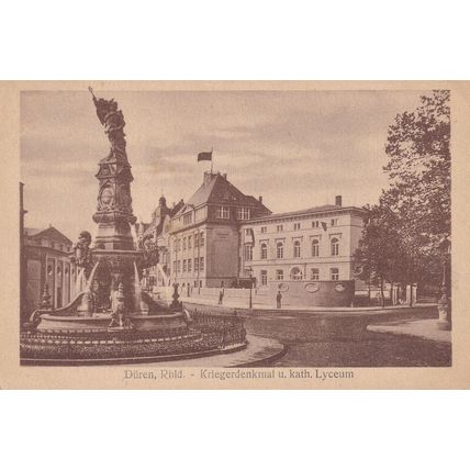 Duren Rhld Sudschule South School German Postcard