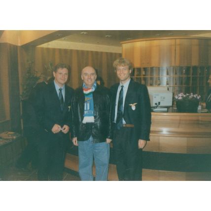 Paul Gascoigne In Pub With Claudio Sclosa Lazio Football Club 1992 Postcard