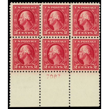 463, Mint NH 2¢ Plate Block of Six Stamps * Stuart Katz