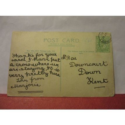 NORTH SANDS AND BOLT HEAD, SALCOMBE Devon used antique postcard 1905 pm =