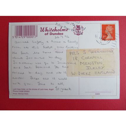 Loch Awe Hotel, Argyll, Scotland Postcard #2