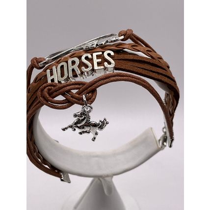 Bracelet Love Horses Vegan Leather #526