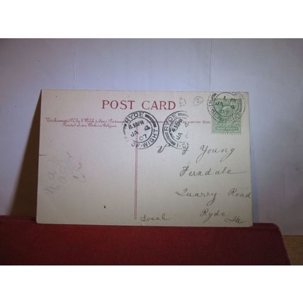 A KNOTTY SUBJECT, ROMANCE used antique postcard by J. Welch 1907 pm #