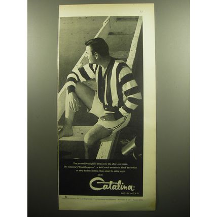 1958 Catalina Swimwear Southhampton Beach Sweater Advertisement