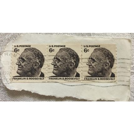 Franklin D. Roosevelt 3 - 6c cancelled stamp U.S. Postage