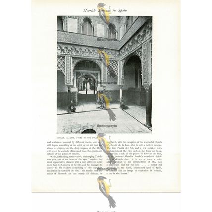Seville, Alcazar, Court of the Dolls, Spain, Book Illustration (Print), 1906
