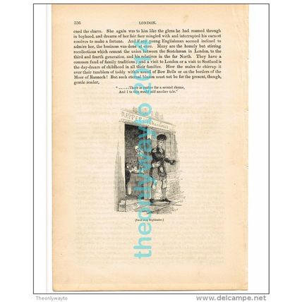 SNUFF SHOP HIGHLANDER, LONDON, BOOK ILLUSTRATION/PRINT, 1842