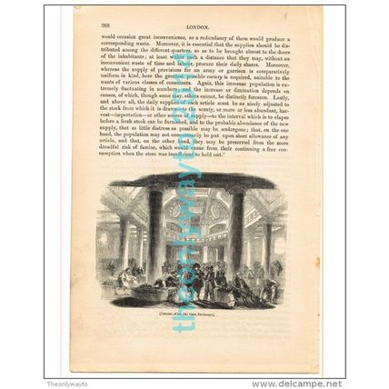 OLD CORN EXCHANGE, INTERIOR, LONDON, BOOK ILLUSTRATION/PRINT, 1842