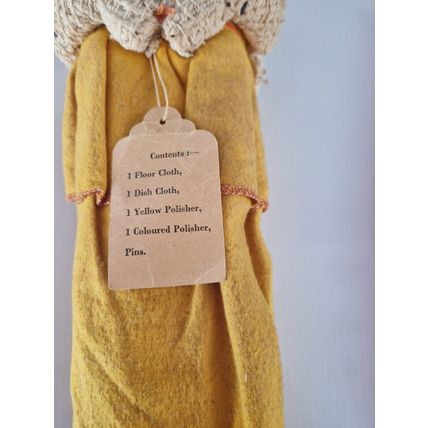VINTAGE 1940's "GIGGLING GERTIE" DUSTER DOLL