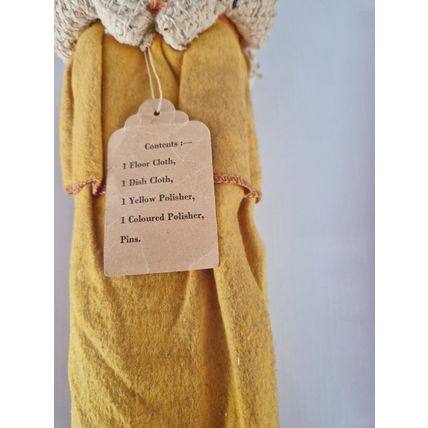 VINTAGE 1940's "GIGGLING GERTIE" DUSTER DOLL