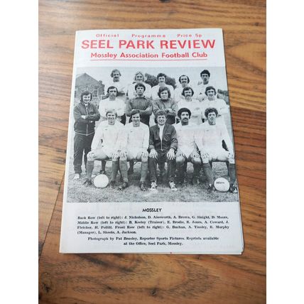 1976/77 Mossley vs Morecambe - Northern Premier League Cup * FREE P&P *