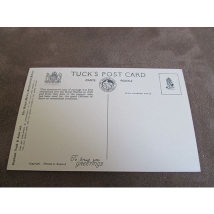 Raphael Tuck Postcard - Royal / State Landau - Horse interest