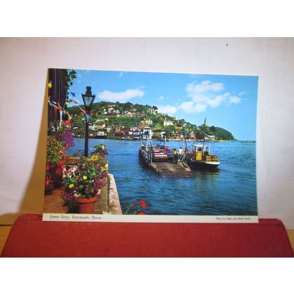 LOWER FERRY, DARTMOUTH, DEVON unused postcard John Hinde c.1984 =