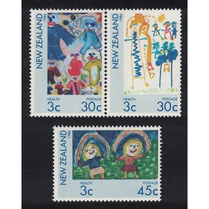 New Zealand Children's Paintings 3v 1986 MNH SG#1400-1402