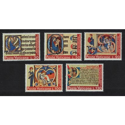 Vatican Illuminated Manuscripts 5v 1972 MNH SG#581-585 Sc#521-25