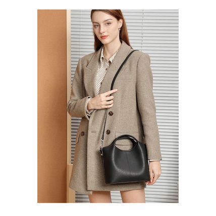 Women Genuine Leather Shoulder Bags Classic Crossbody Purses Black