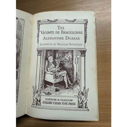 VINTAGE ALEXANDRE DUMAS THE VICOMTE DE BRAGELONNE FICTION FAUX LEATHER BOOK (P3)