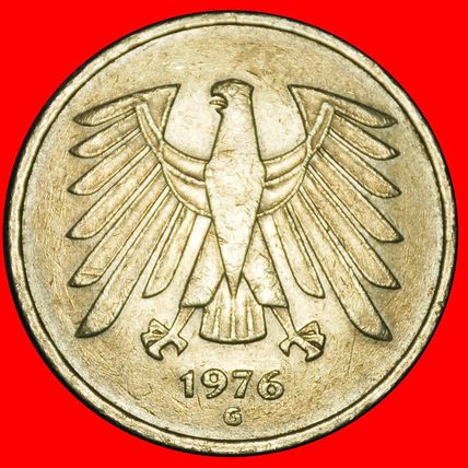 Ⰶ NOT COMMUNIST (1975-2001):GERMANY★5 MARKS 1976G TV I+A+rG★LOW START★NO RESERVE
