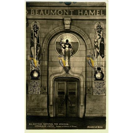 Scottish National War Memorial Entrance To Galleries, Edinburgh Castle, Postcard