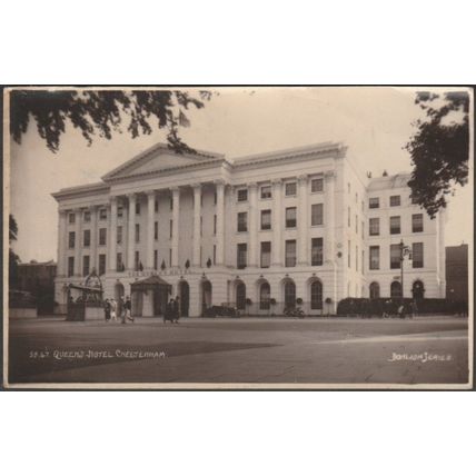 Queen's Hotel, Cheltenham, Gloucestershire, c.1920s - Donlion RP Postcard