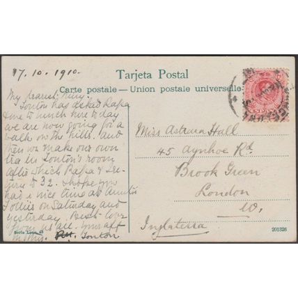 Vista General de Vallvidrera, Barcelona, 1910 - Serie León Tarjeta Postal