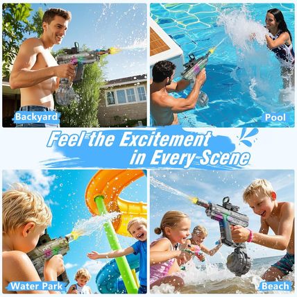 Electric Water Guns for Adults & Kids,Realistic Automatic Water Gun with 26-32 F