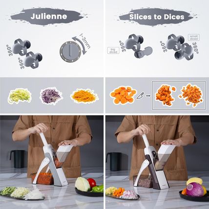Supmakin Safe Mandoline Slicer for Kitchen, Vegetable Food Potato Chip Slicer Ma