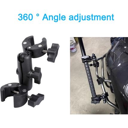 Pellking Motorcycle Mount Kit for Insta360 One X5 X4 X3 X2 RS- Double Clamps Han