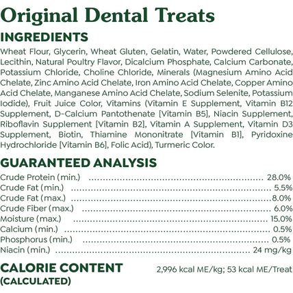 Greenies Original Teenie Natural Dental Care Dog Treats, 54 Oz. Pack (192 Treats