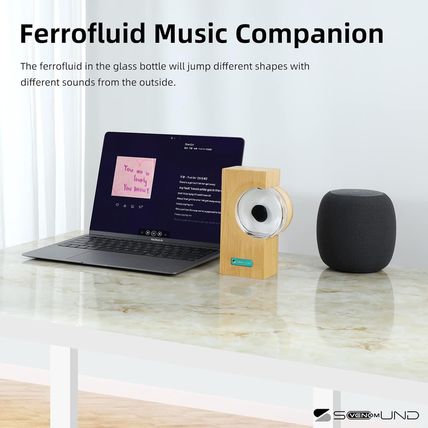 Dancing Ferrofluid with Music Rhythm, Ferrofluid Speaker Music Mate, Symbiote in