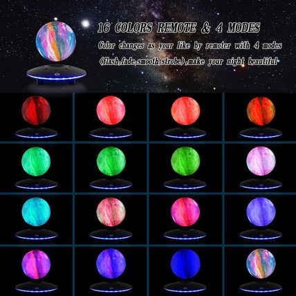 Floating Moon Lamp 16 Colors Remote Control Night Light Brightness Adjustable fo