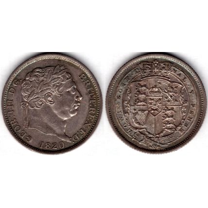 Great Britain. George III. Shilling 1820 GEF. dy23776