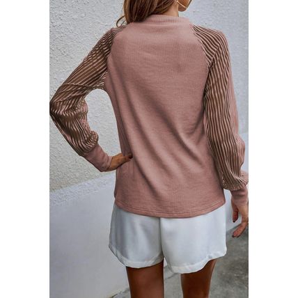 Fiery Red Sky Blue Longline Pocketed Top