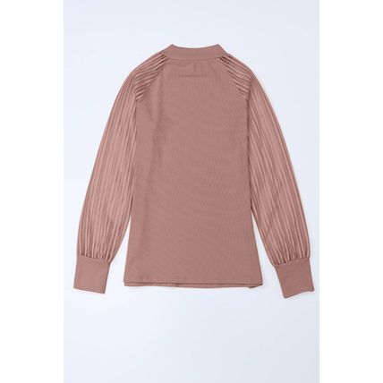 Fiery Red Sky Blue Longline Pocketed Top