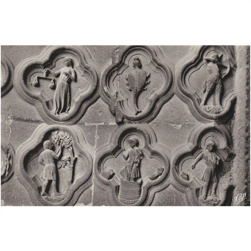 B&W Photo Postcard - Amiens Cathedral #1930 September Oct Nov Carvings, France