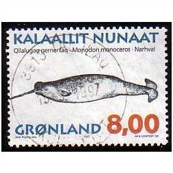 1997 Greenland Sc# 322 used - Narwhale 8.00kr