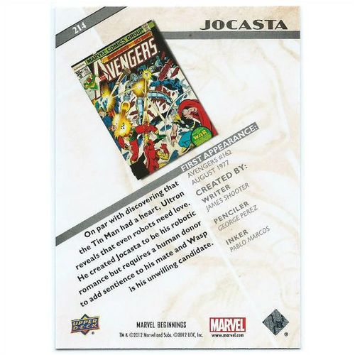 2012 Marvel Beginnings 2 - #214 - Jocasta