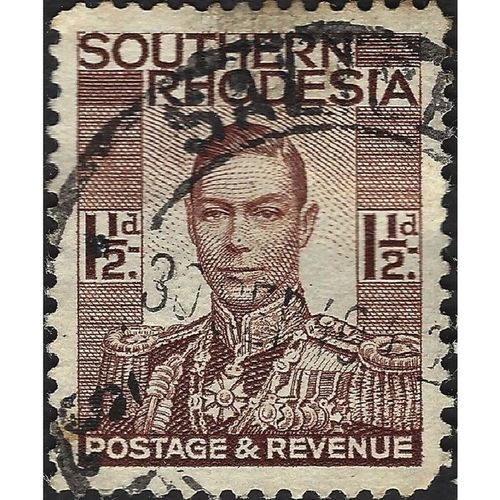 SOUTHERN RHODESIA, George VI, brown 1937, 1½d, #3