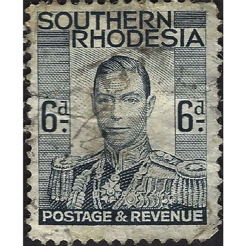 SOUTHERN RHODESIA, George VI, blue 1937, 6d, #3