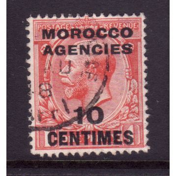 MOROCCO AGENCIES 1929 SG144 10c on 1d SCARLET FINE USED