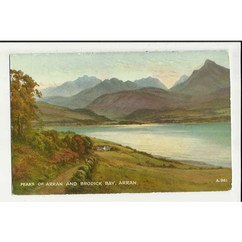 A.961 ISLE OF ARRAN Brodick Bay Valentine "Art Colour" Postcard