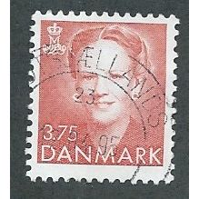 DEN 1990 3.75KR 'QUEEN MARGRETHE II' FINE USED (EBID43-019)