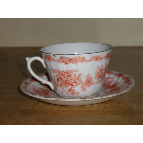 Beautiful Victorian Cup & Saucer Marked K & T. L