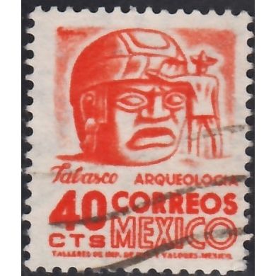 Mexico, 1951 40c Stone Head, SG 841 (Scott #862), used