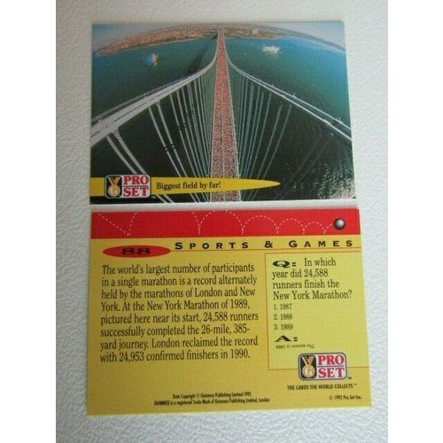 Pro Set 1992 Guinness Book of Records Trade Cards Card Variants (eb2)