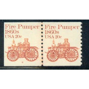 1908 20c Fire Pumper Very Fine MNH Dry Gum CNP Left 8 A02179