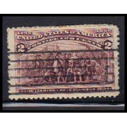 Used 231 2c Landing of Columbus Very Fine K0952
